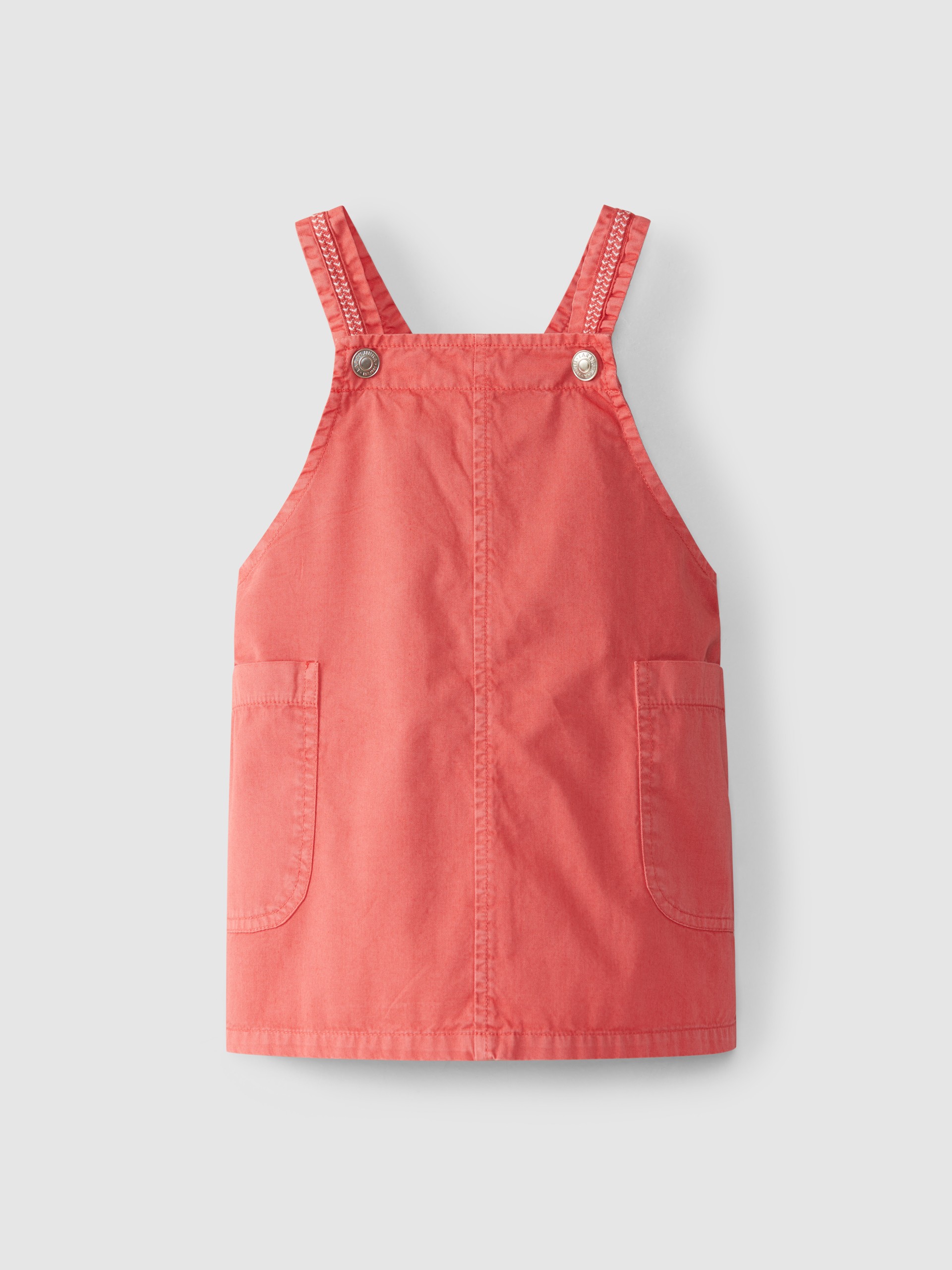 High-waisted, under-bust skirt with suspenders with decorative ribbon