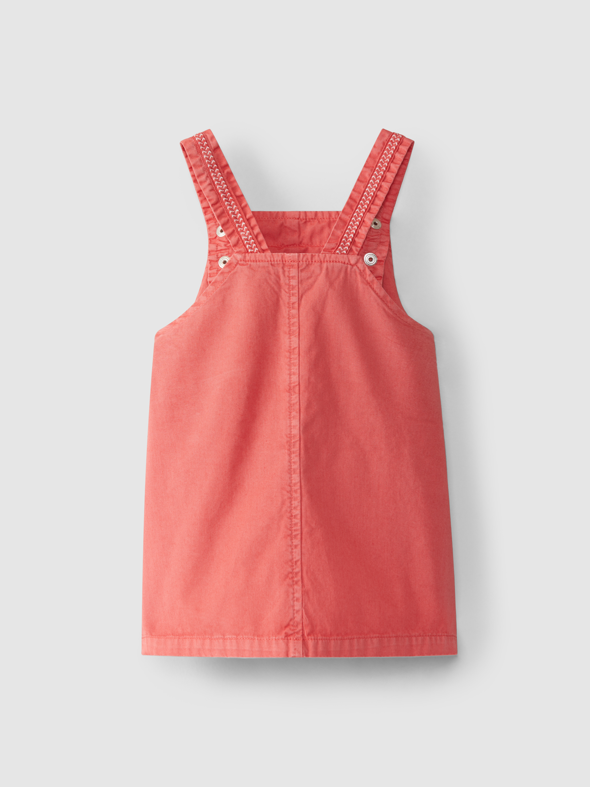High-waisted, under-bust skirt with suspenders with decorative ribbon