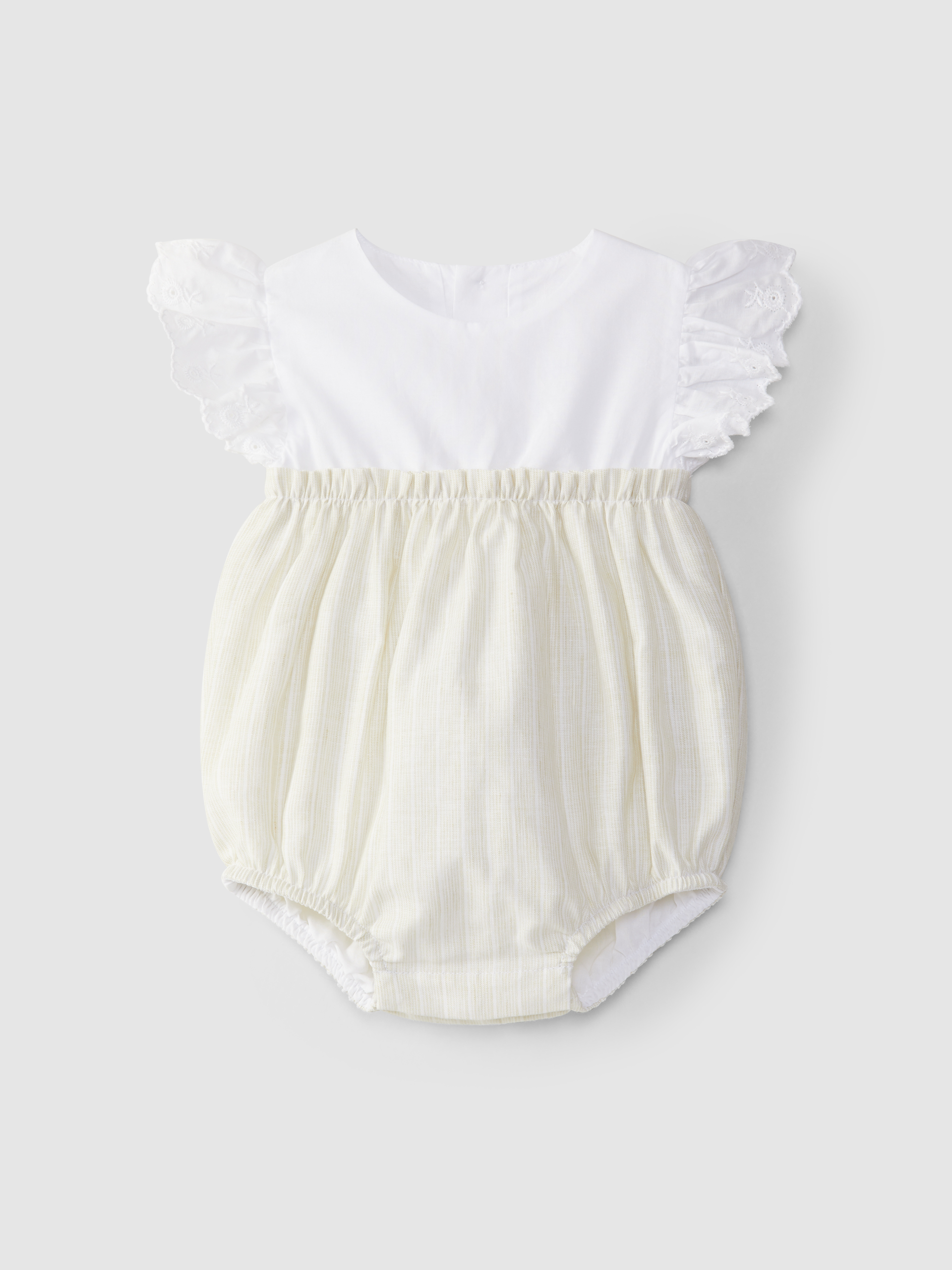 Shortie stripes and sleeves in English embroidery