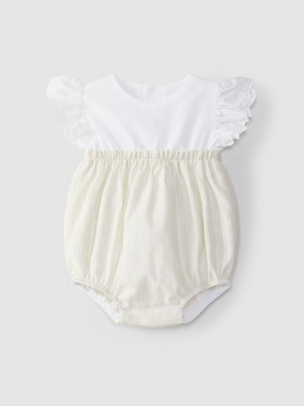 Shortie stripes and sleeves in English embroidery
