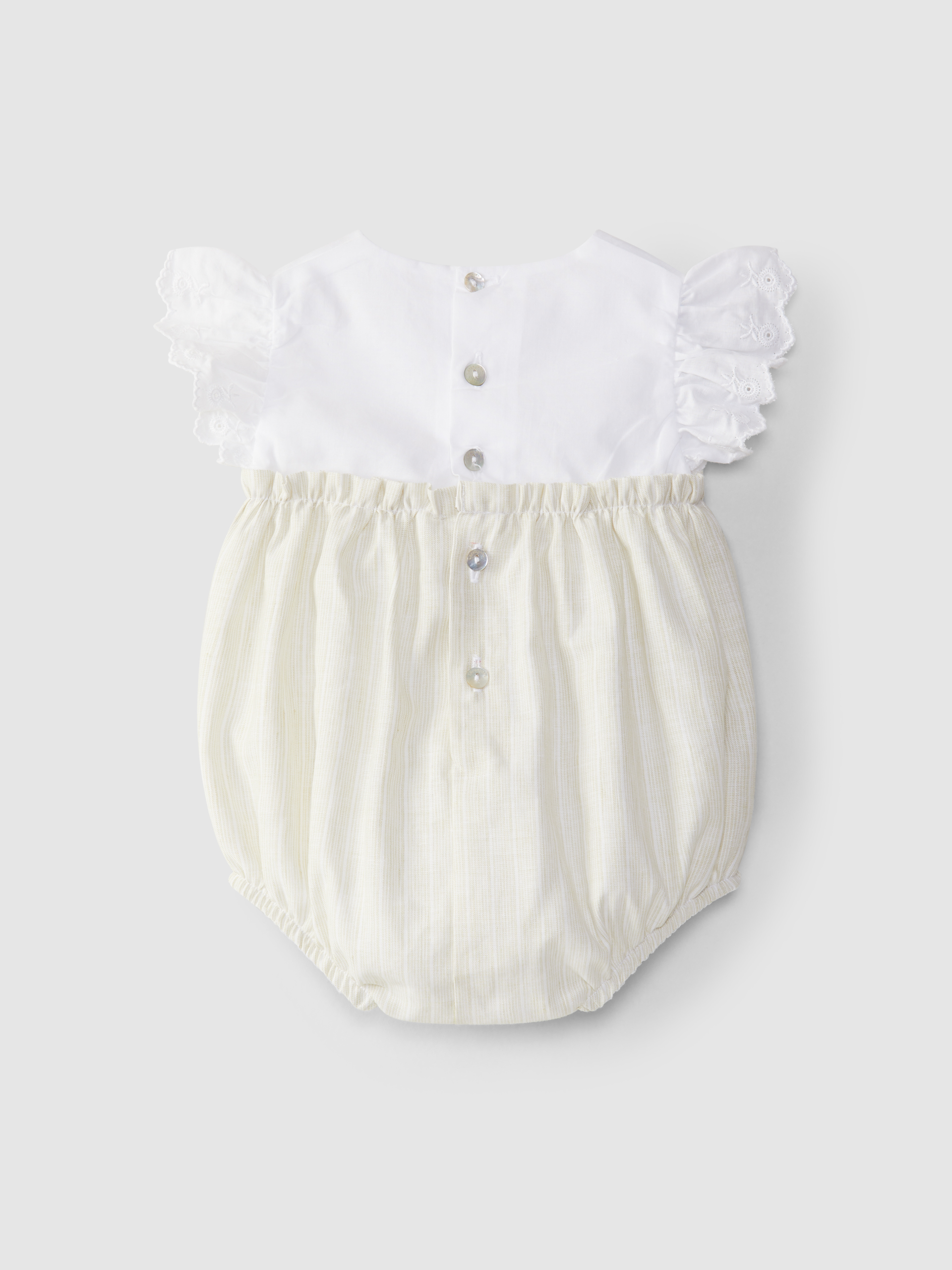 Shortie stripes and sleeves in English embroidery