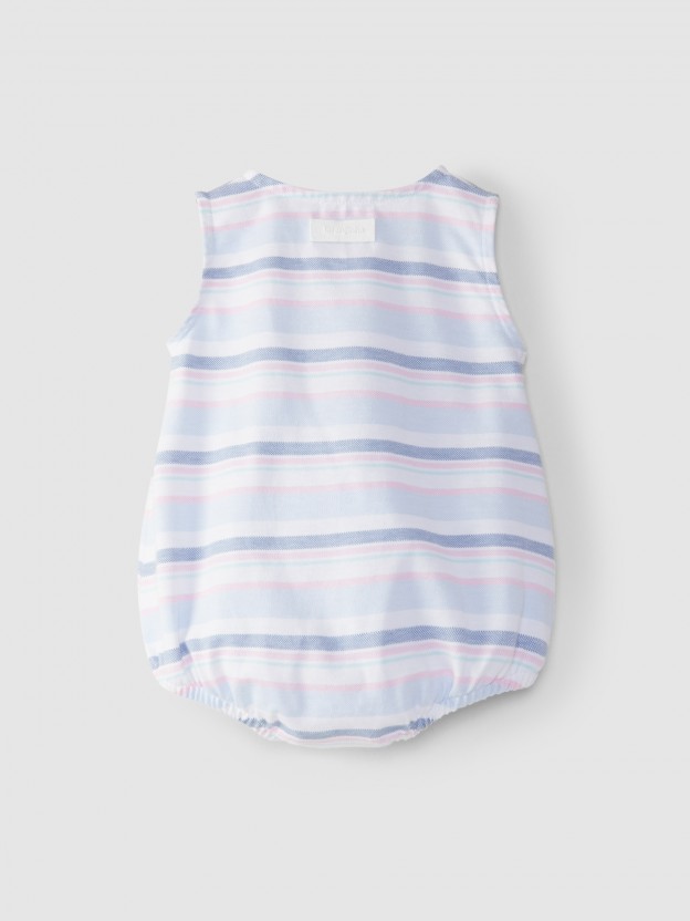 Shortie stripes in pique