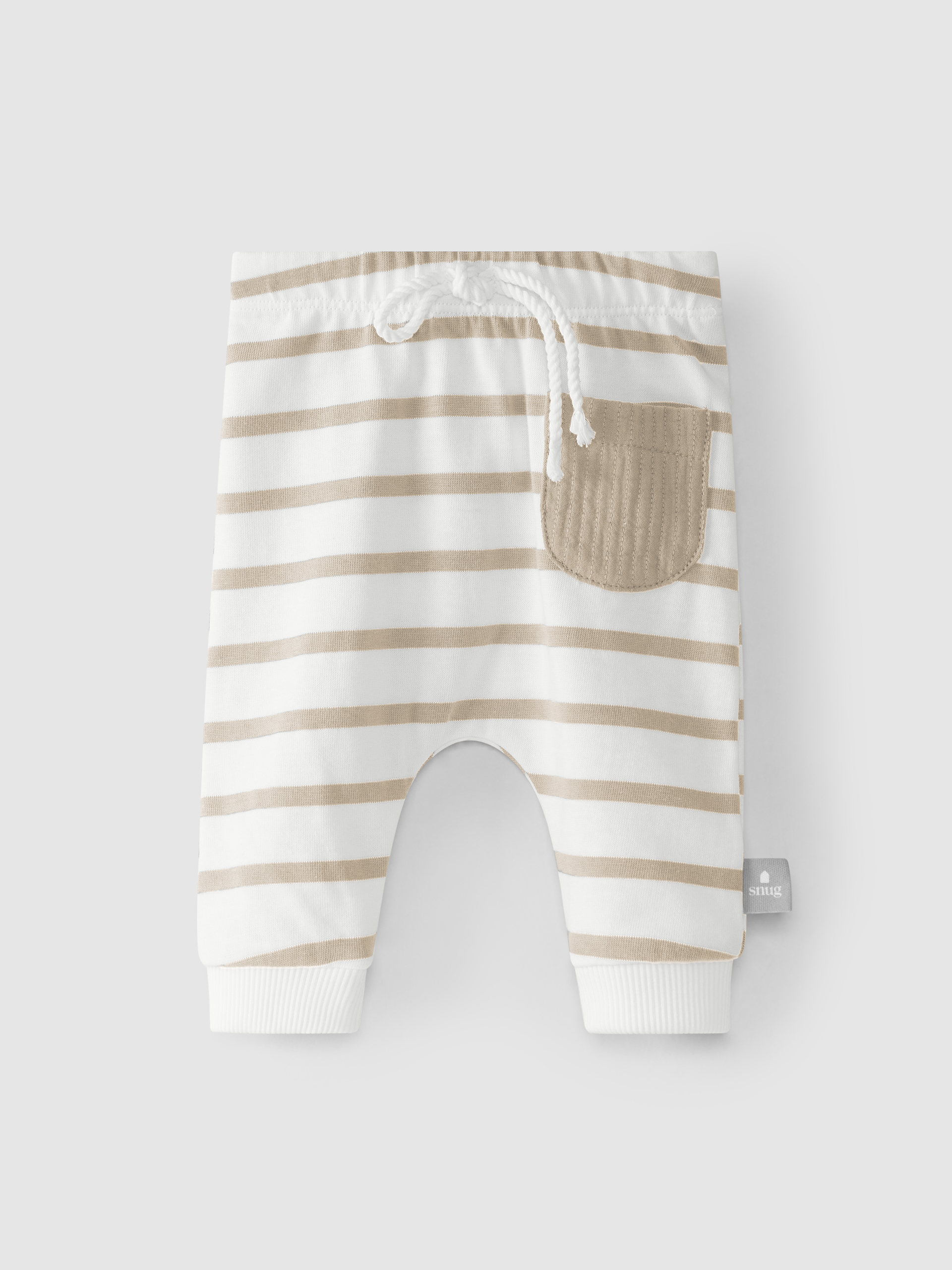 Pull-up pants with stripes