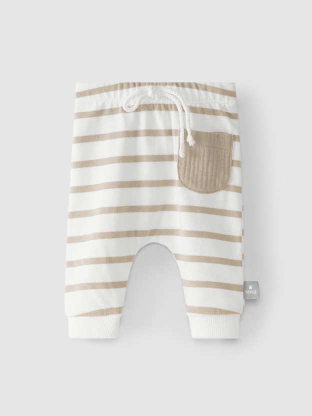 Pull-up pants with stripes Pull-up pants with stripes