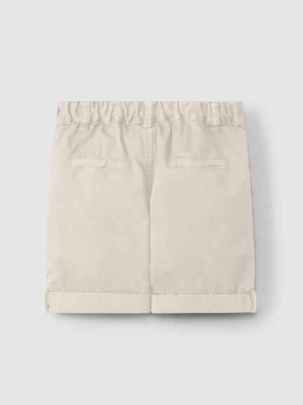 Calções em sarja com quatro bolsos Calções em sarja com quatro bolsos