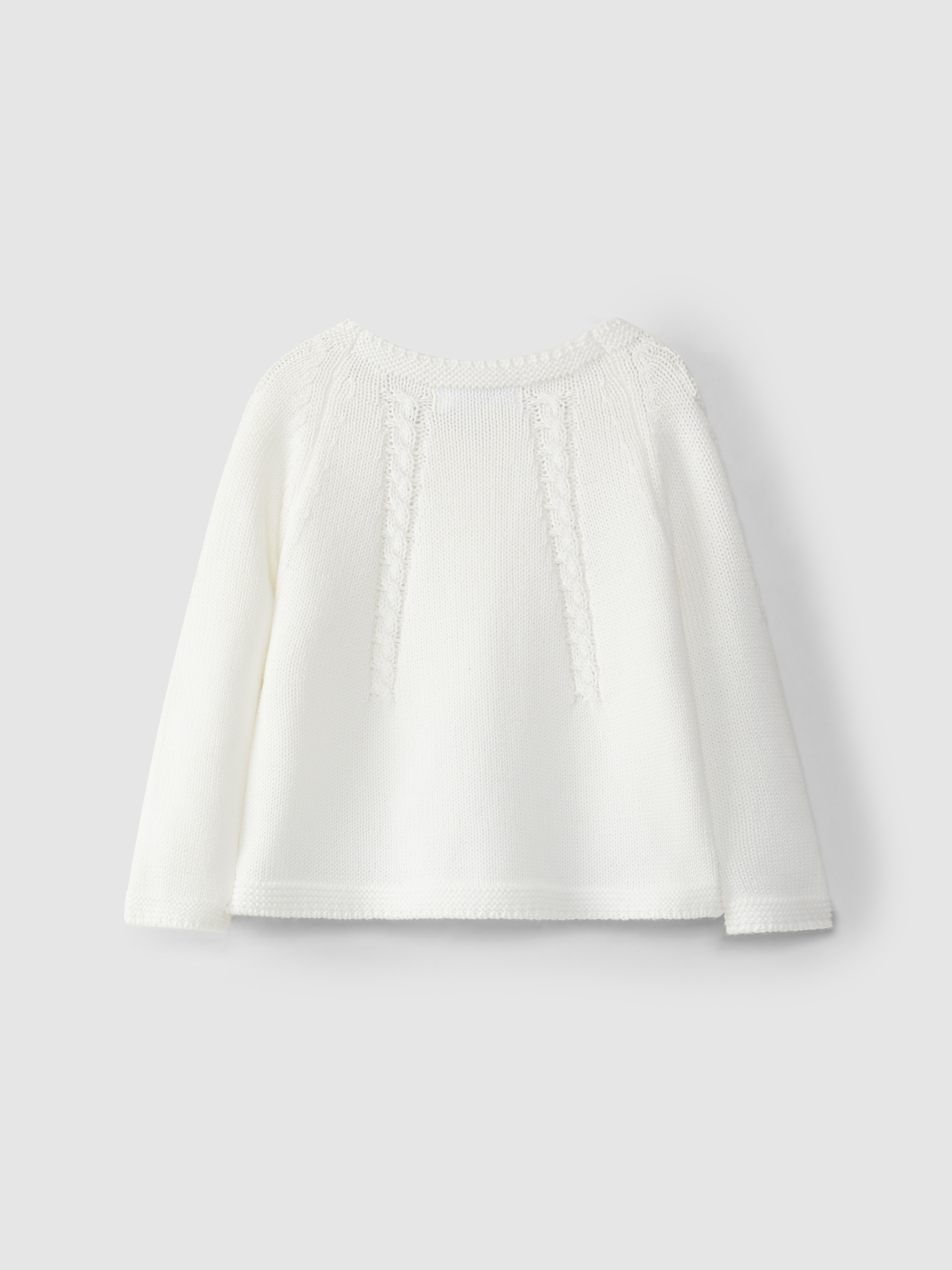Knitted cardigan with braided detail