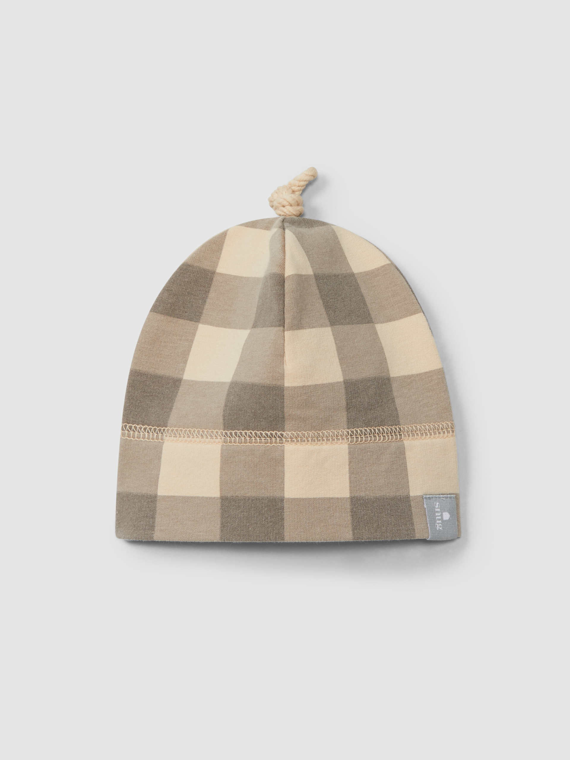 Bonnet carreaux avec nœud