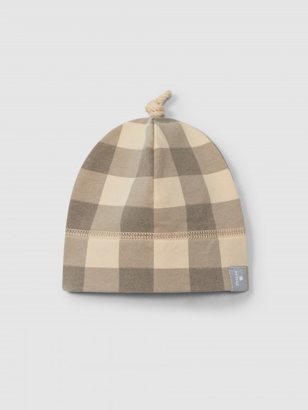 Bonnet carreaux avec n�ud