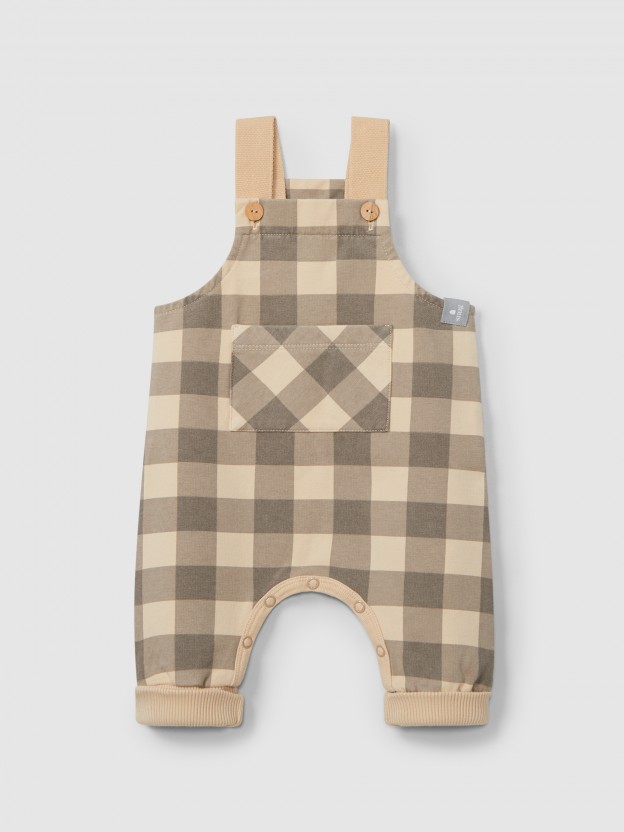 Plaid dungarees with pocket Plaid dungarees with pocket