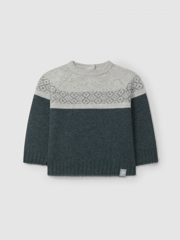 Camiseta de punto con jacquard Camiseta de punto con jacquard