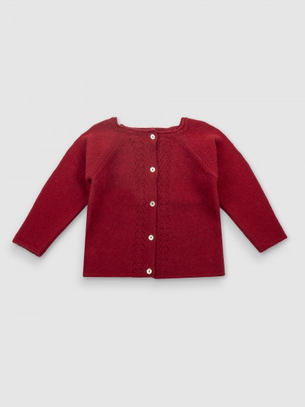 Knitted cardigan with round neckline Knitted cardigan with round neckline