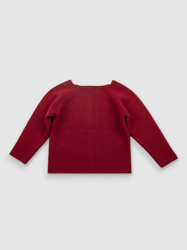 Chaqueta de punto con cuello redondo Chaqueta de punto con cuello redondo
