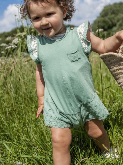 Jumpsuit English embroidery