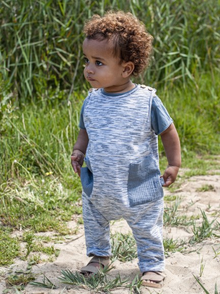Jumpsuit with jersey pockets