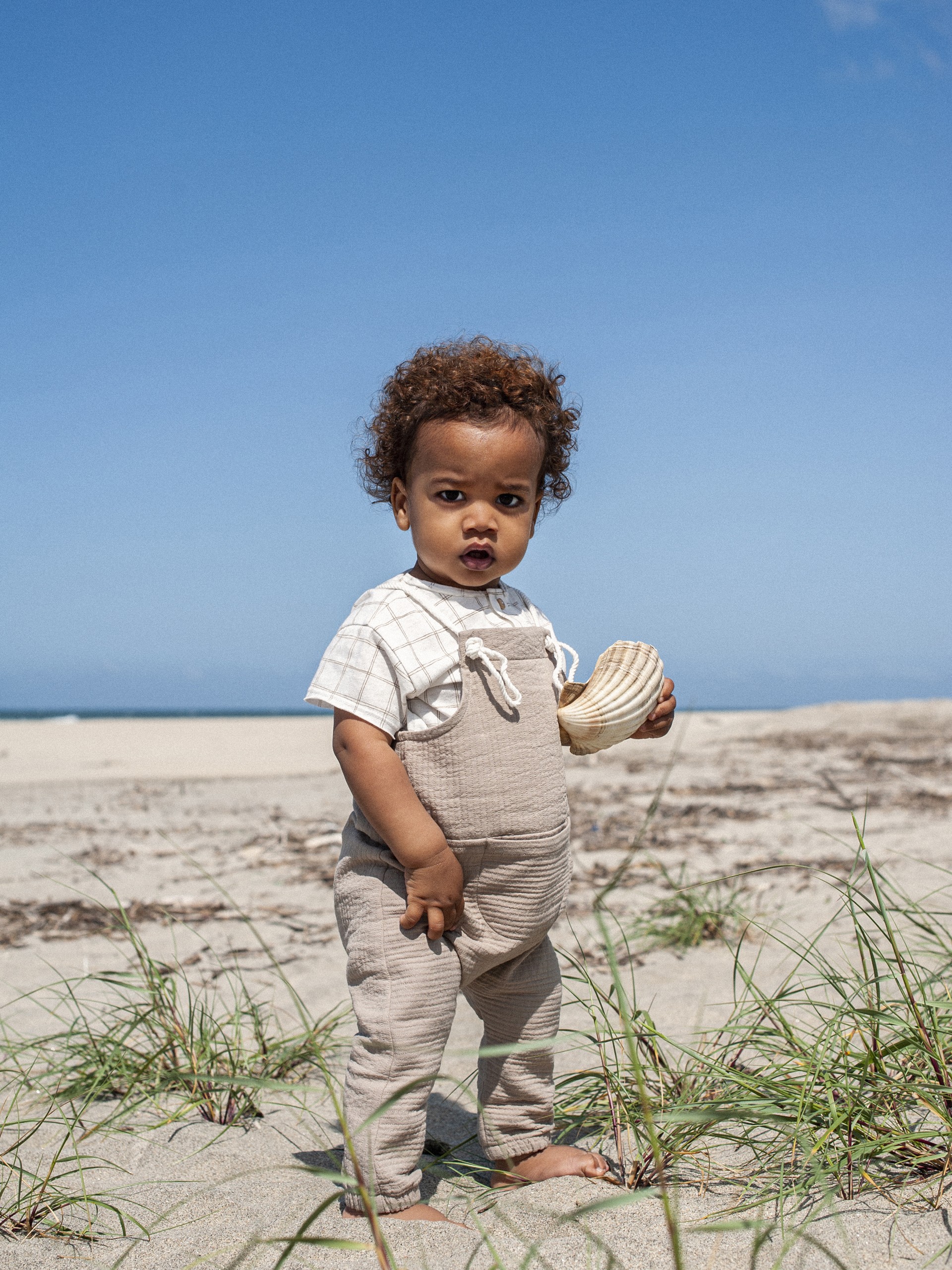 Plain dungarees with pocket
