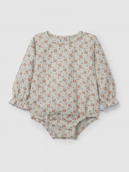 Triple gauze floral bodysuit Triple gauze floral bodysuit