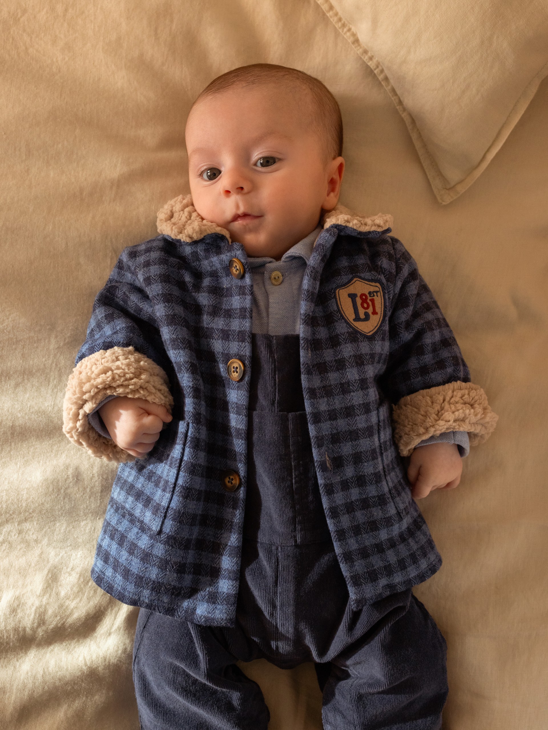 Gilet en maille jacquard à carreaux