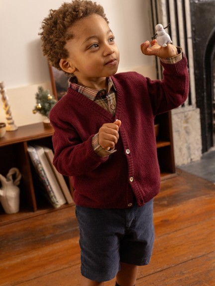 V-neck knitted cardigan with cashmere V-neck knitted cardigan with cashmere
