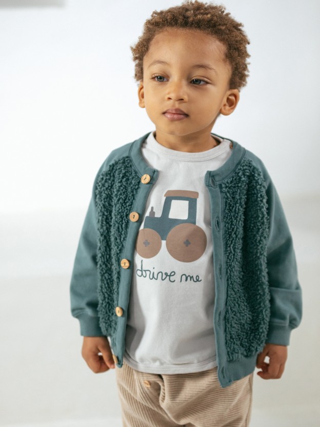 Gilet en fourrure en coton biologique Gilet en fourrure en coton biologique