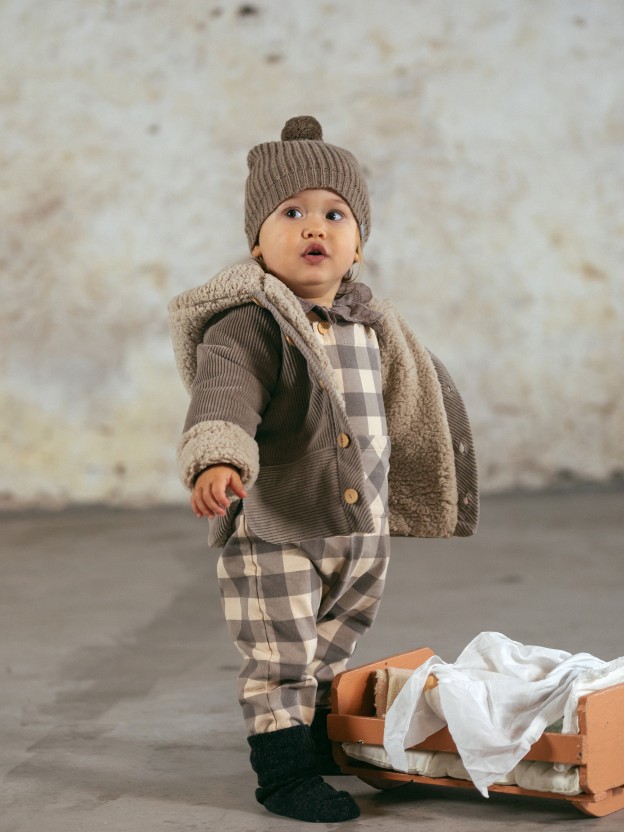 Plaid dungarees with pocket Plaid dungarees with pocket