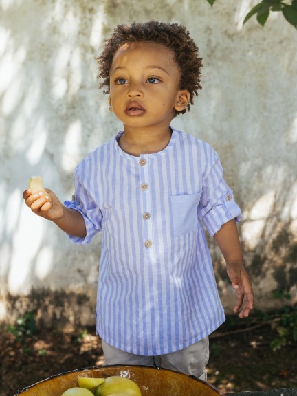 Chemise rayures avec poche Chemise rayures avec poche
