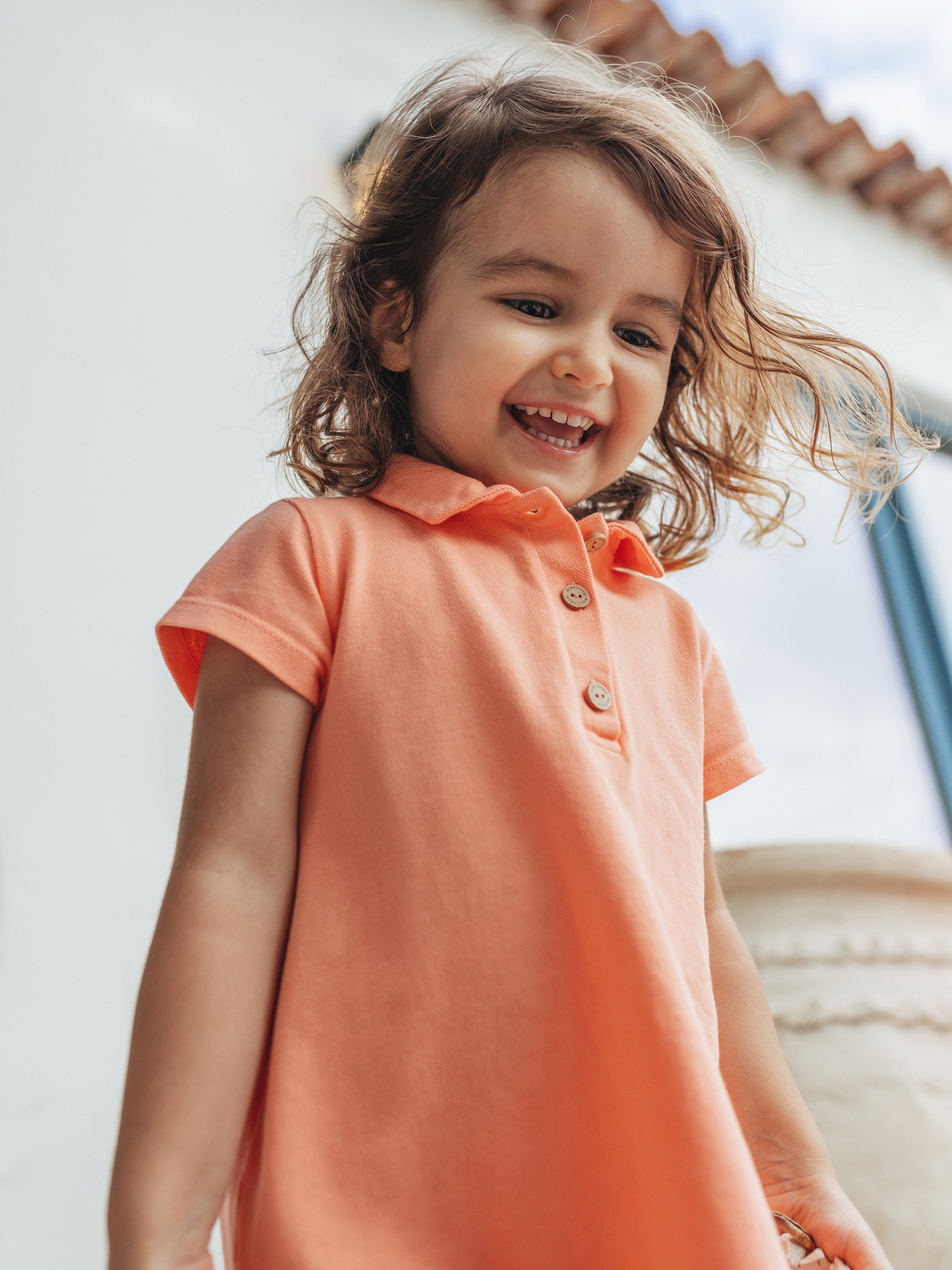 Vestido piqué e bordado inglês