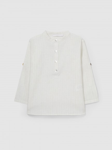 Shirt stripes cotton with linen Shirt stripes cotton with linen