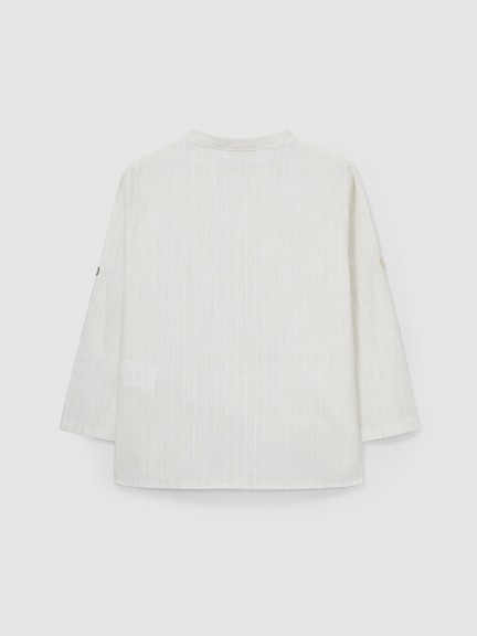 Shirt stripes cotton with linen Shirt stripes cotton with linen