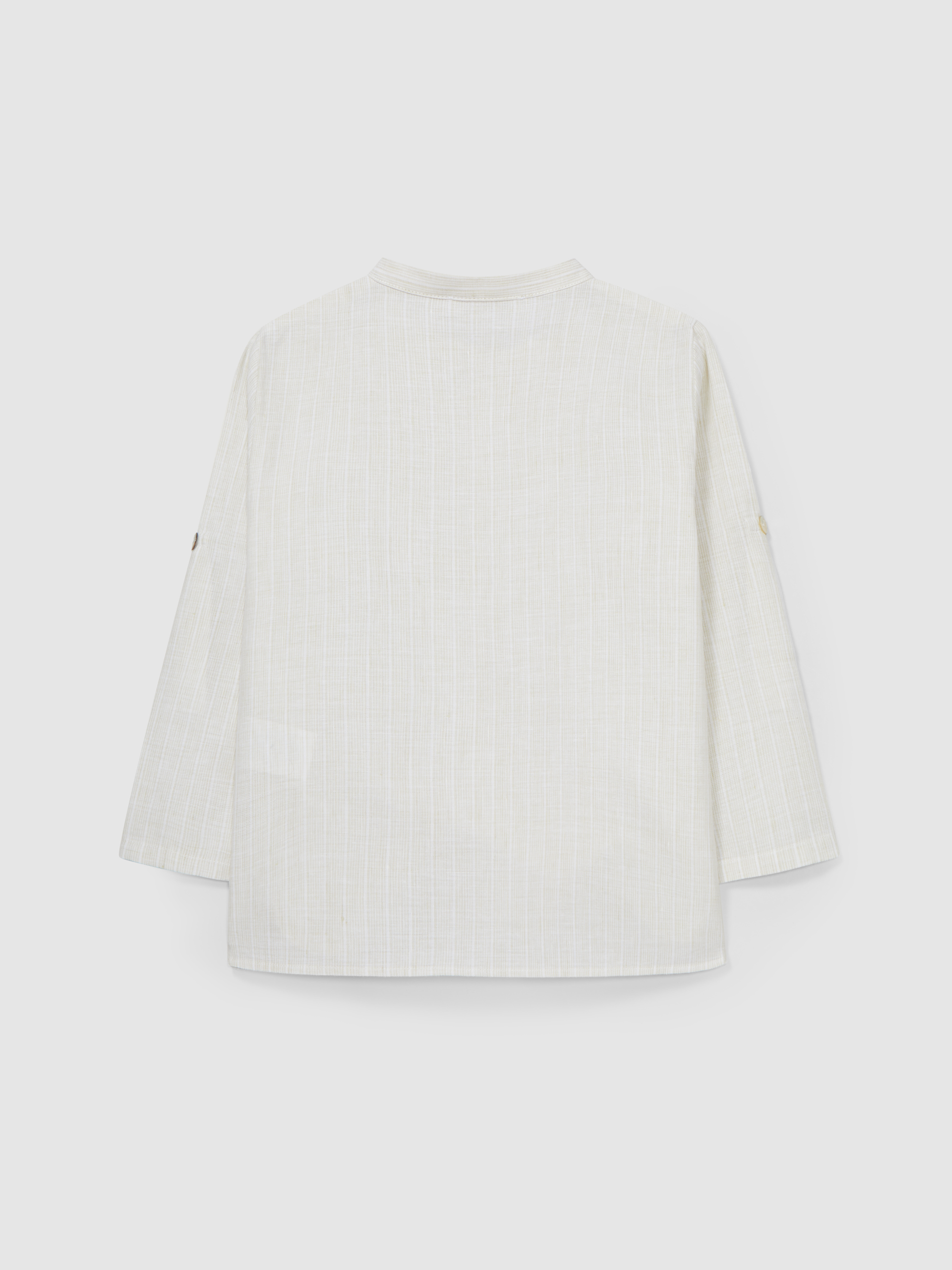 Shirt stripes cotton with linen