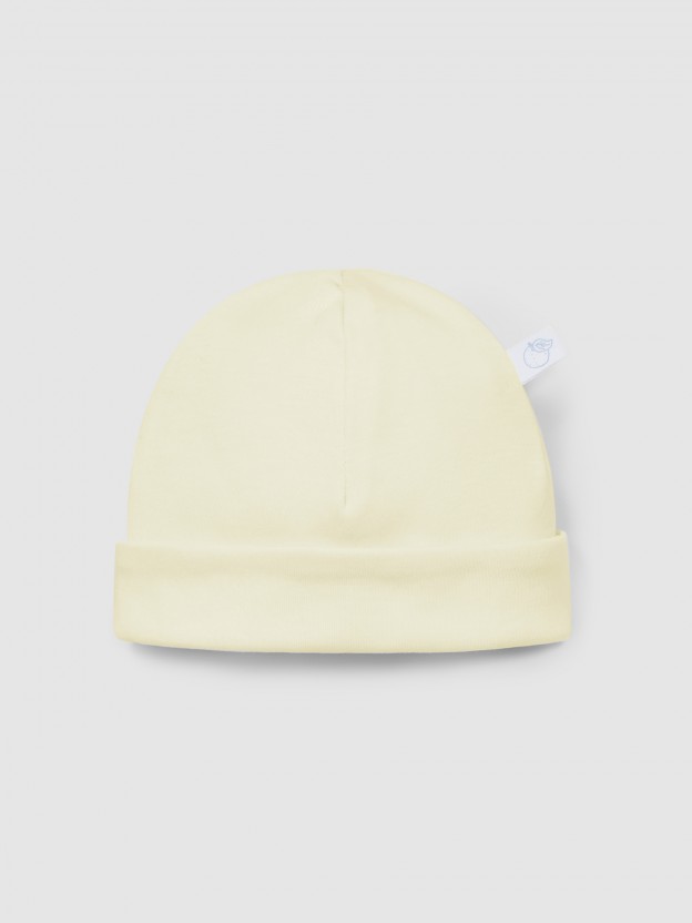 Gorro malha de algod�o liso