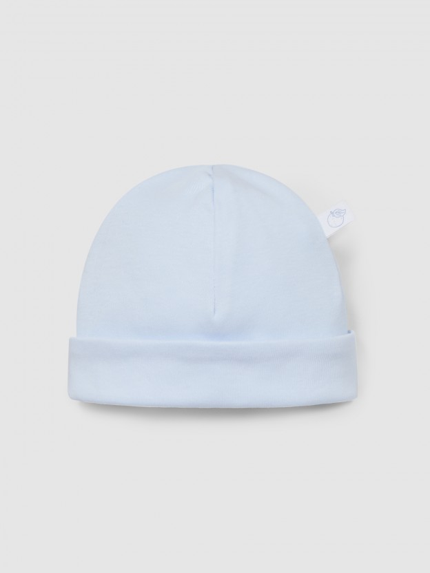Plain cotton jersey beanie
