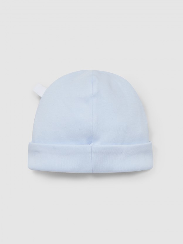 Plain cotton jersey beanie