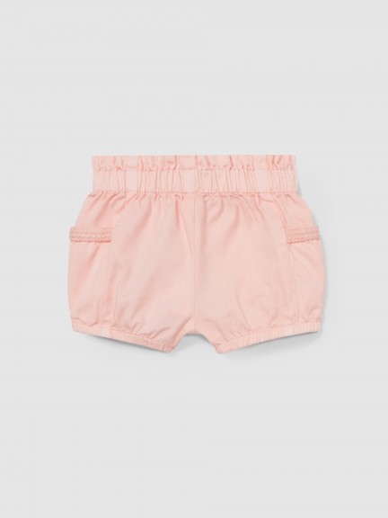 Twill pull-up shorts with side pockets Twill pull-up shorts with side pockets