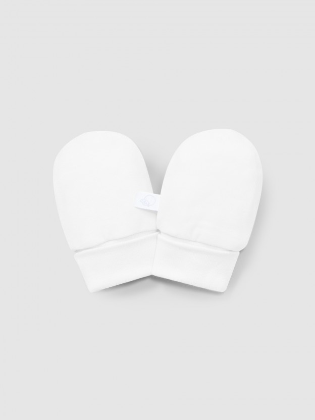 Gants maille de coton uni Gants maille de coton uni