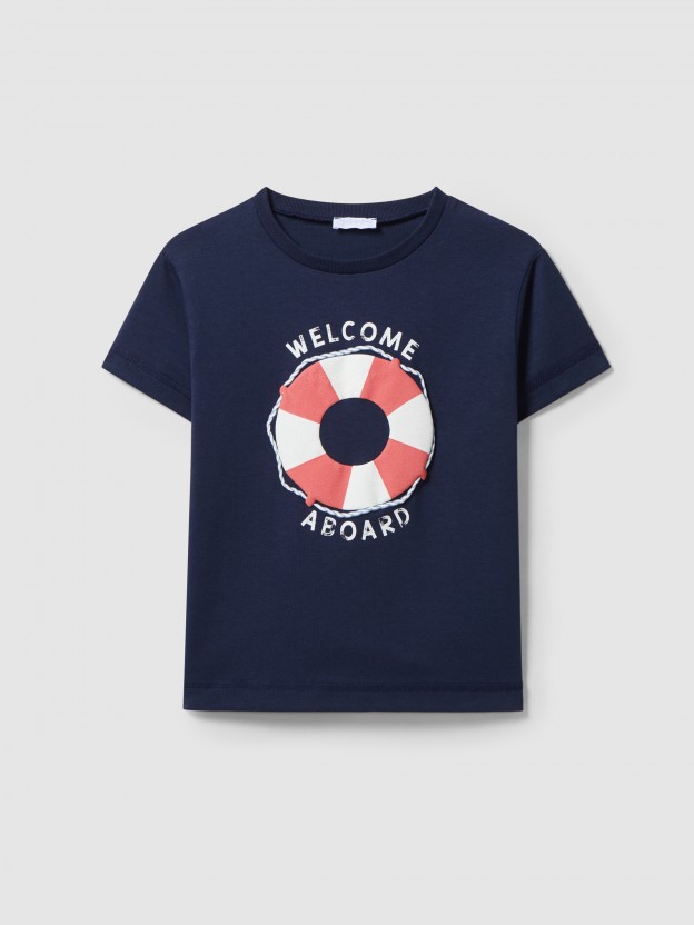 T-shirt bou�e ��Welcome aboard��