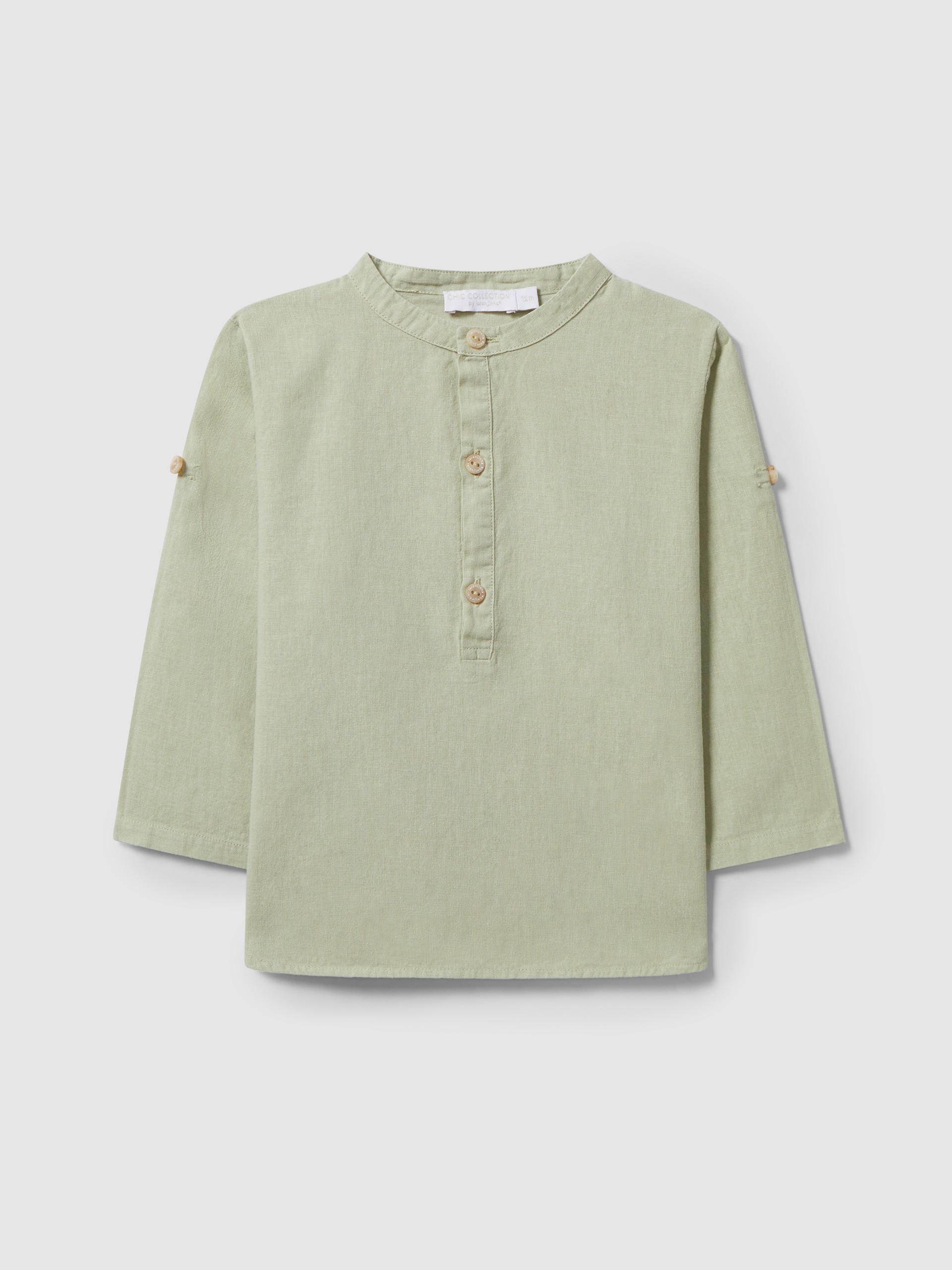 Chemise à col mao unie