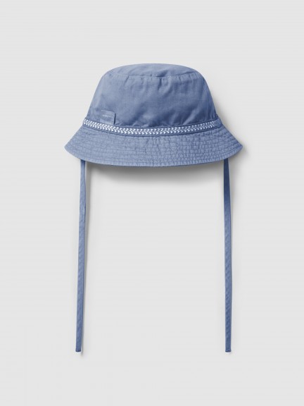 Sombrero reversible con cinta decorativa