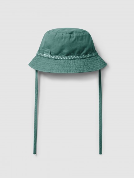 Reversible hat with decorative ribbon Reversible hat with decorative ribbon