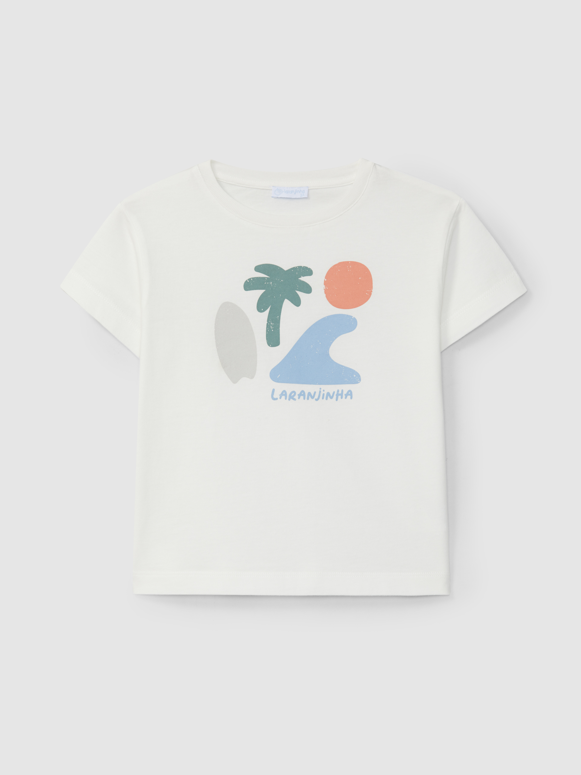 T-shirt imprimé de vague