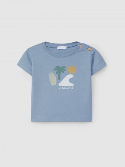 T-shirt estampado de onda
