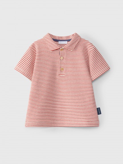 Striped jersey polo shirt Striped jersey polo shirt