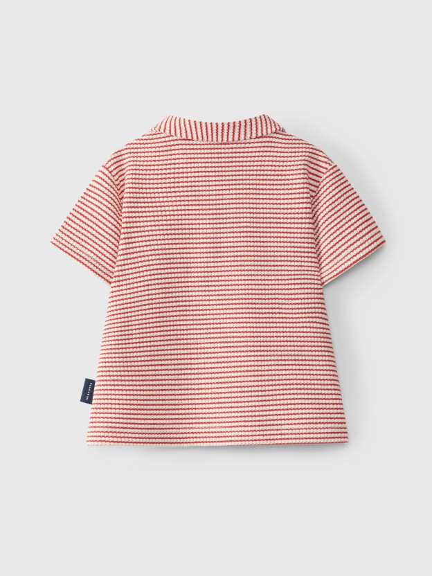 Striped jersey polo shirt Striped jersey polo shirt