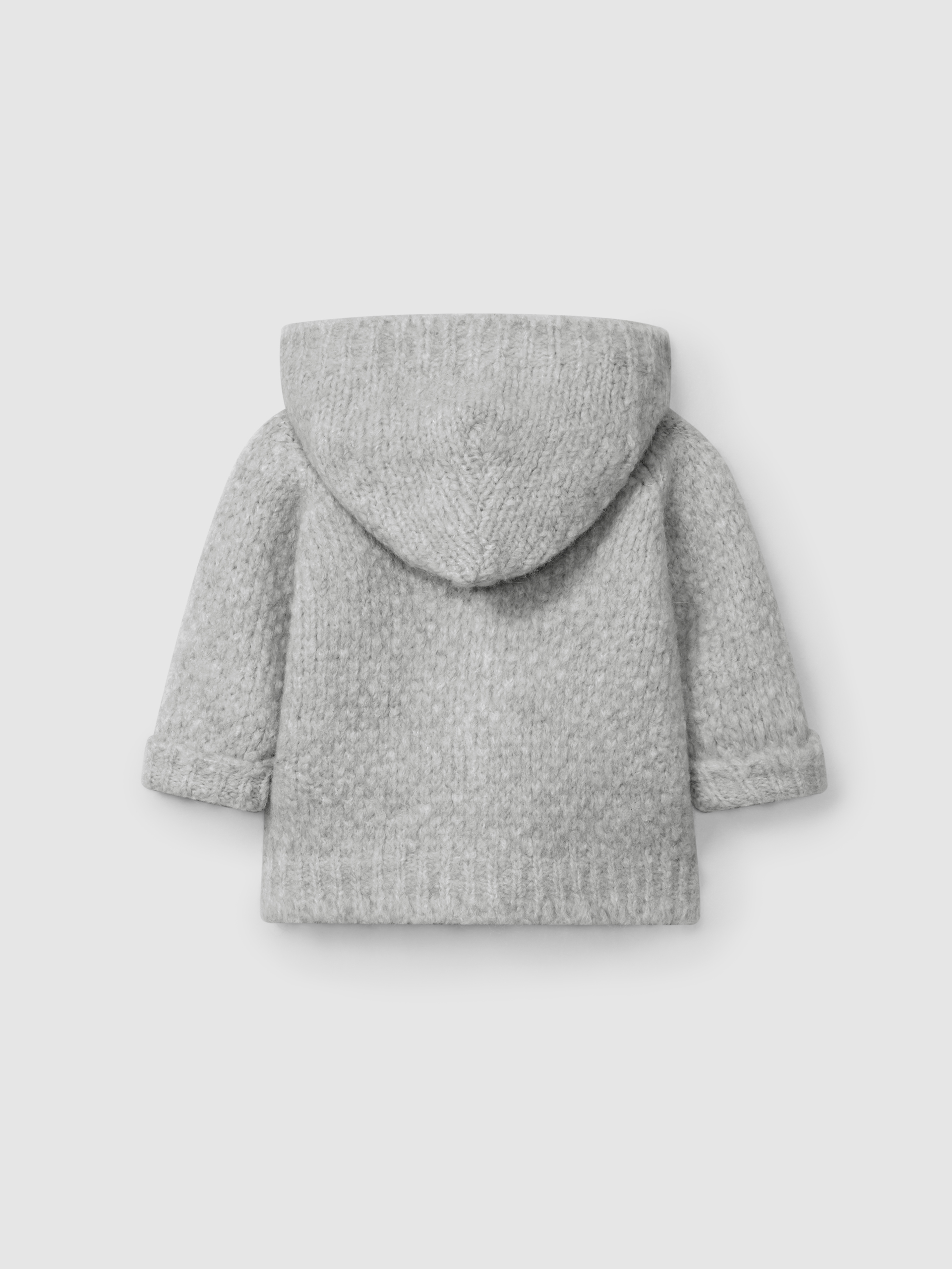 Gilet tricoté à capuche