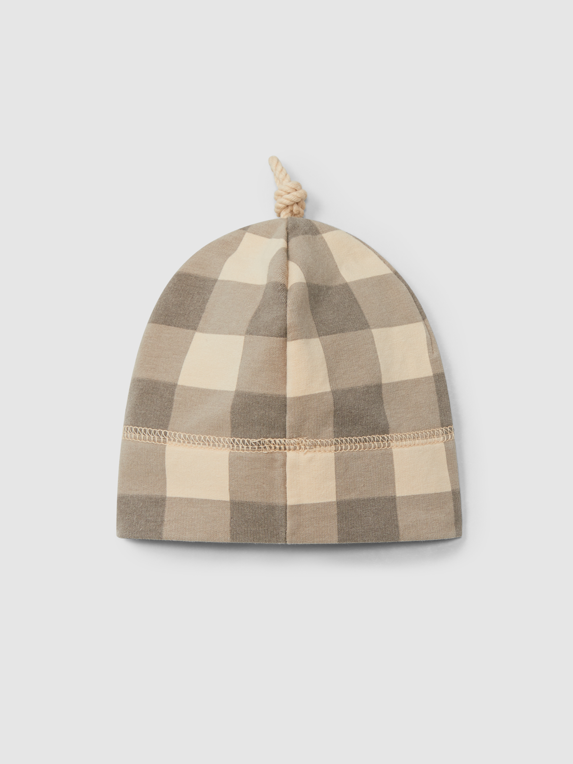 Bonnet carreaux avec nœud