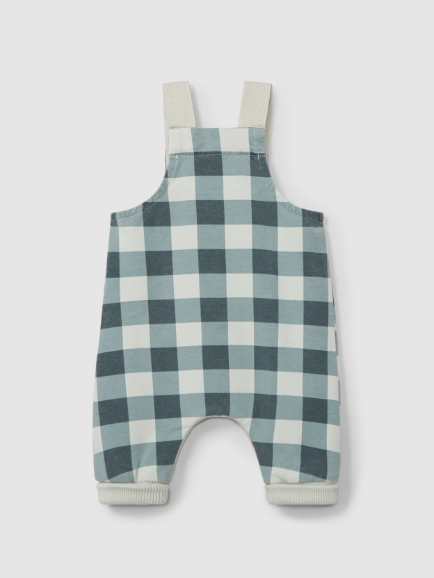 Salopette carreaux avec poche Salopette carreaux avec poche