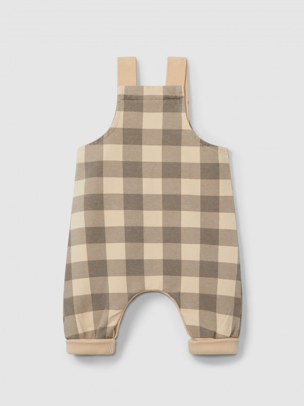 Plaid dungarees with pocket Plaid dungarees with pocket