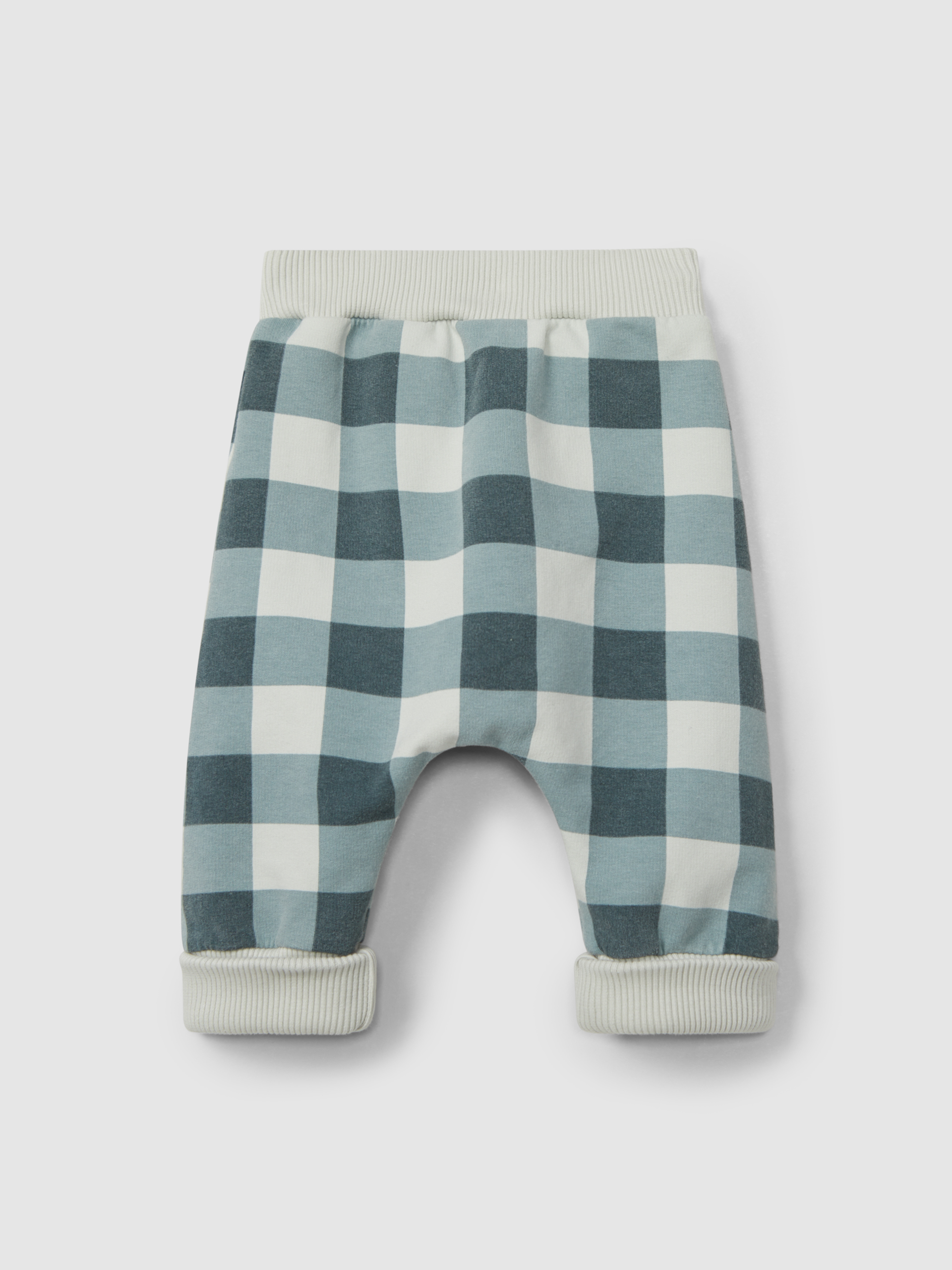 Pantalón pull-up cuadros y cordón decorativo