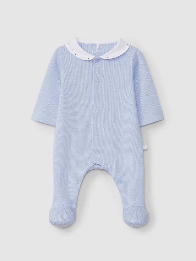 Babygrow gola peter pan pintas bordadas Babygrow gola peter pan pintas bordadas