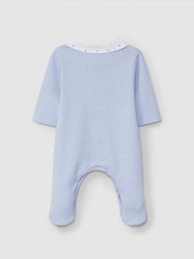 Babygrow gola peter pan pintas bordadas Babygrow gola peter pan pintas bordadas