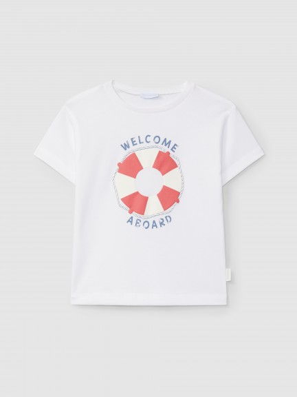Camiseta boya "Welcome aboard" Camiseta boya "Welcome aboard"